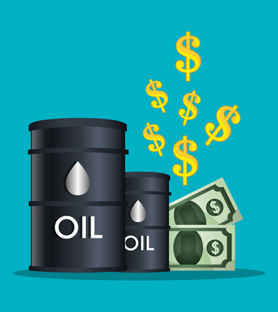 Oil prices and industry graphic design, vector illustrationのイラスト素材