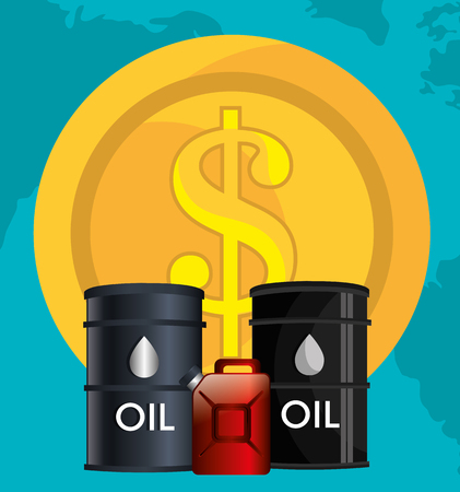 Oil prices and industry graphic design, vector illustrationのイラスト素材