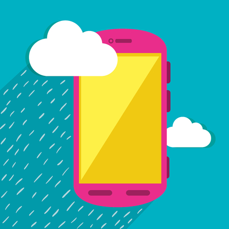 Mobile smartphone technology graphic design, vector illustration.のイラスト素材
