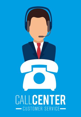 Customer service and technical support graphic design, vector illustrationのイラスト素材