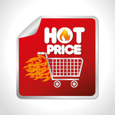 Shopping hot prices theme design, vector illustration graphicのイラスト素材