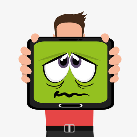 Funny emoticon cartoon design, vector illustration graphic.のイラスト素材