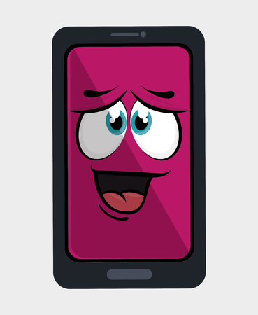 Funny emoticon cartoon design, vector illustration graphic.のイラスト素材