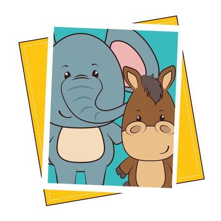 Pet and animals funny cartoon design, vector illustration graphicのイラスト素材