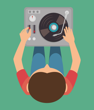 Music dj party theme design, vector illustration eps 10のイラスト素材