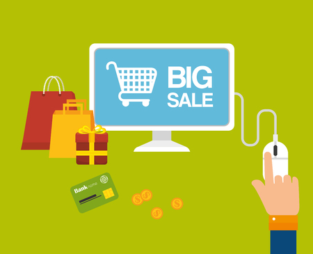 Shopping offers and sales graphic design, vector illustrationのイラスト素材
