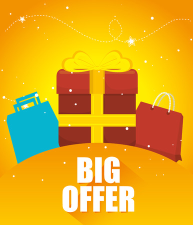 Shopping offers and sales graphic design, vector illustrationのイラスト素材