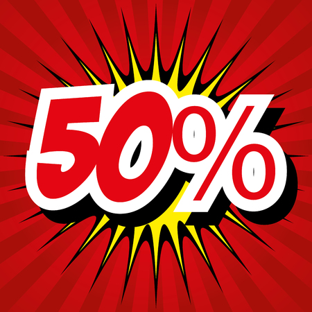 Shopping advertising in comic pop art style, vector illustration eps10.のイラスト素材