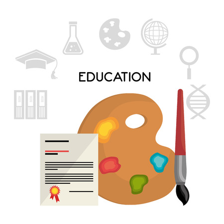 Online learning education graphic design, vector illustration.のイラスト素材