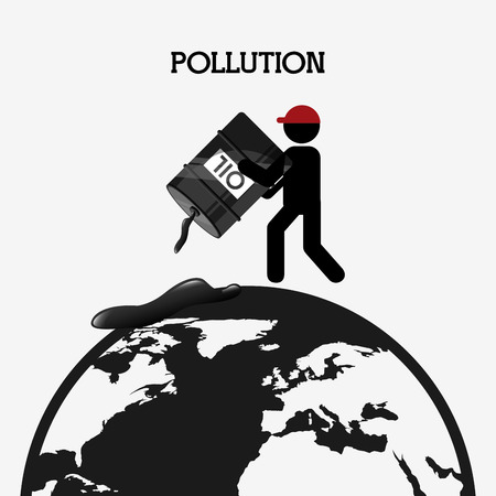 pollution from industry design, vector illustration eps10 graphicのイラスト素材