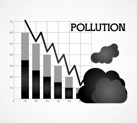 pollution from industry design, vector illustration eps10 graphicのイラスト素材