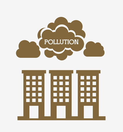 pollution from industry design, vector illustration eps10 graphicのイラスト素材