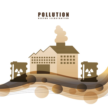 pollution from industry design, vector illustration eps10 graphicのイラスト素材
