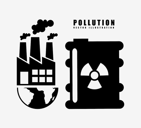 pollution from industry design, vector illustration eps10 graphicのイラスト素材