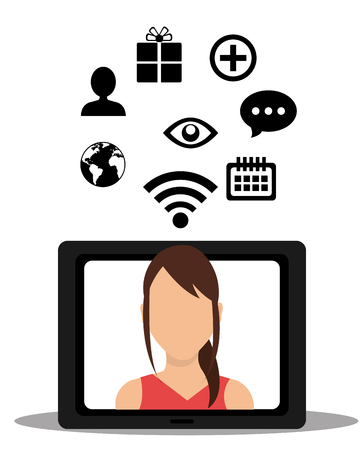 Digital marketing and online sales, vector illustration graphicのイラスト素材