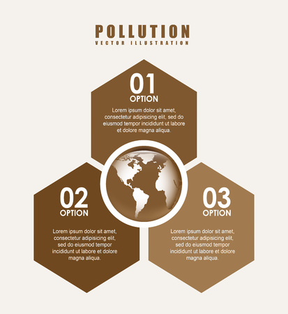 pollution infographics design, vector illustration eps10 graphicのイラスト素材