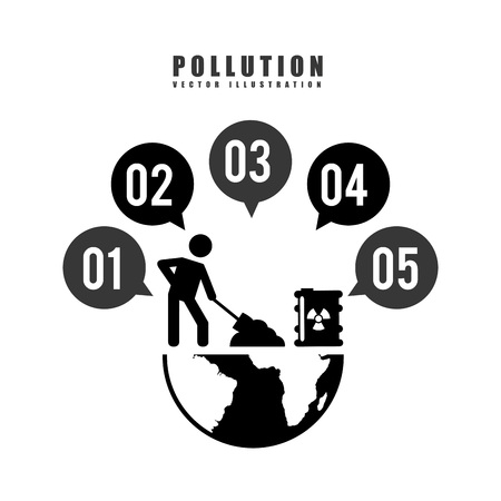 pollution infographics design, vector illustration eps10 graphicのイラスト素材