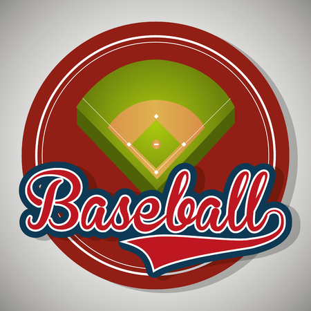 Baseball sport game design, vector illustration colorful graphicのイラスト素材