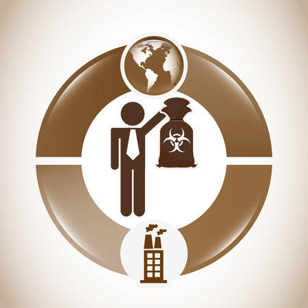 pollution infographics design, vector illustration eps10 graphicのイラスト素材