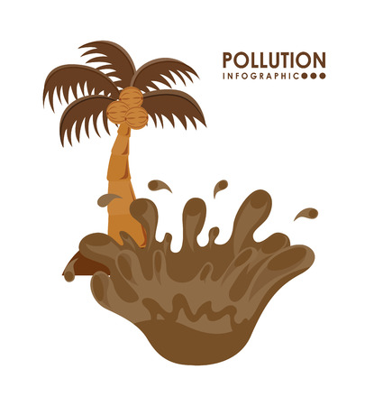 pollution infographics design, vector illustration eps10 graphicのイラスト素材