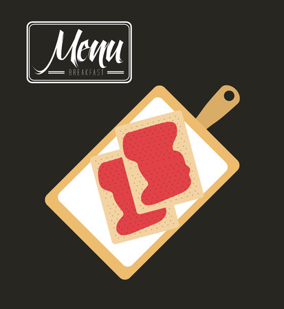 breakfast menu design, vector illustration eps10 graphicのイラスト素材