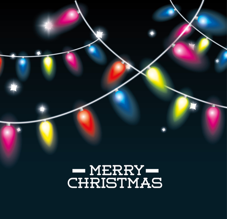 Merry christmas colorful card design, vector illustration graphicのイラスト素材