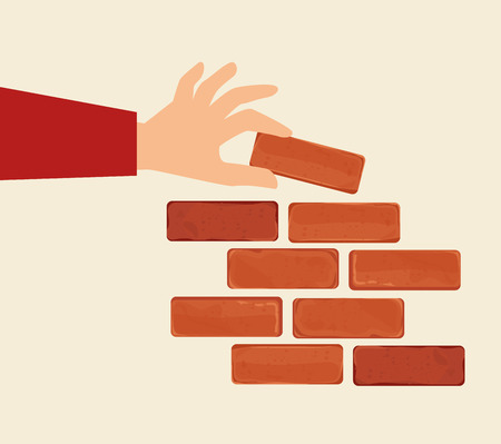 Brick wall graphic design, vector illustration themeのイラスト素材