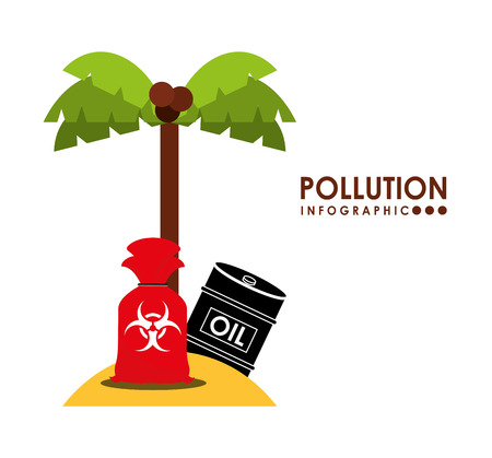 pollution infographics design, vector illustration eps10 graphicのイラスト素材