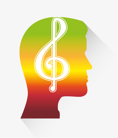 Music melody notes graphic design, vector illustrationのイラスト素材