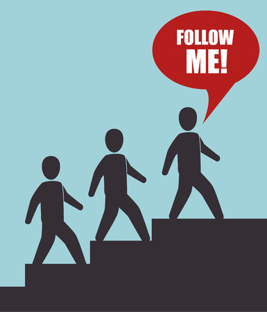 Follow me social trendy design, vector illustration graphicのイラスト素材