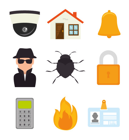 Surveillance security system graphic design, vector illustration eps10のイラスト素材