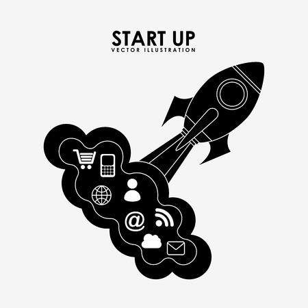 start up concept design, vector illustration eps10 graphicのイラスト素材