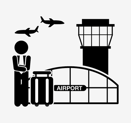 airport terminal design, vector illustration eps10 graphicのイラスト素材