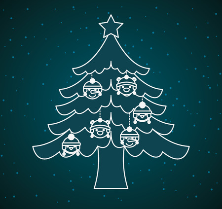 happy merry christmas design, vector illustration eps10 graphicのイラスト素材