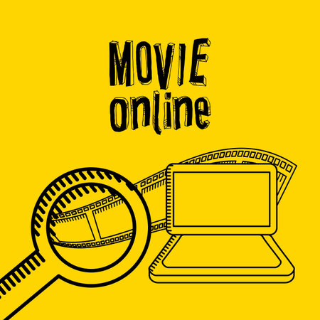 movie online design, vector illustration eps10 graphicのイラスト素材