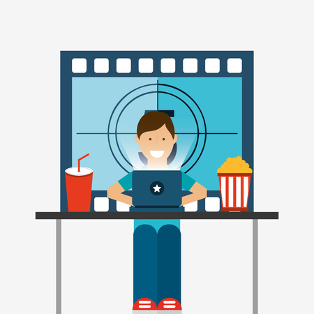 movie online design, vector illustration eps10 graphicのイラスト素材