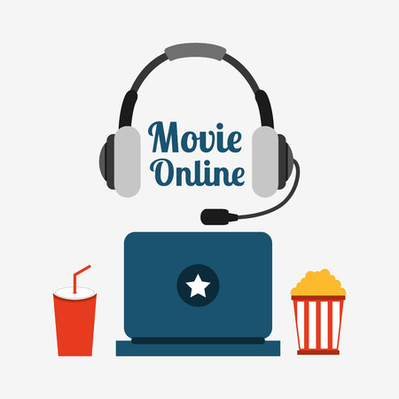 movie online design, vector illustration eps10 graphicのイラスト素材