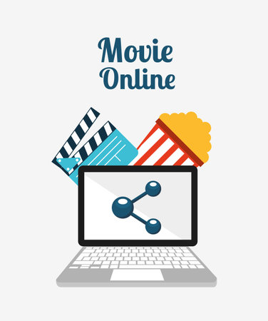 movie online design, vector illustration eps10 graphicのイラスト素材