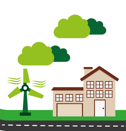 ecological infrastructure design, vector illustration eps10 graphicのイラスト素材