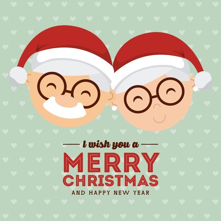 happy merry christmas design, vector illustration eps10 graphicのイラスト素材
