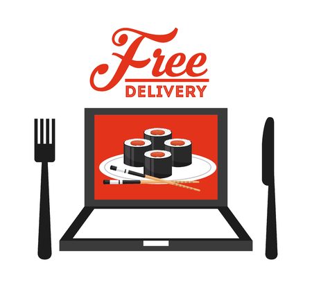 food delivery design, vector illustration eps10 graphicのイラスト素材