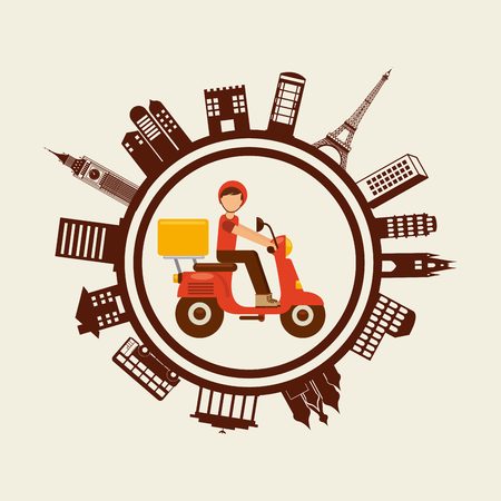 food delivery design, vector illustration eps10 graphicのイラスト素材