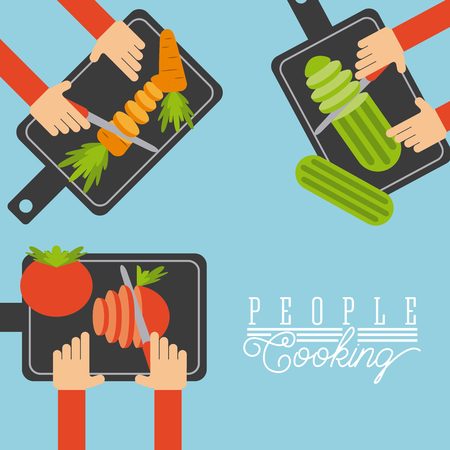 people cooking design, vector illustration eps10 graphicのイラスト素材