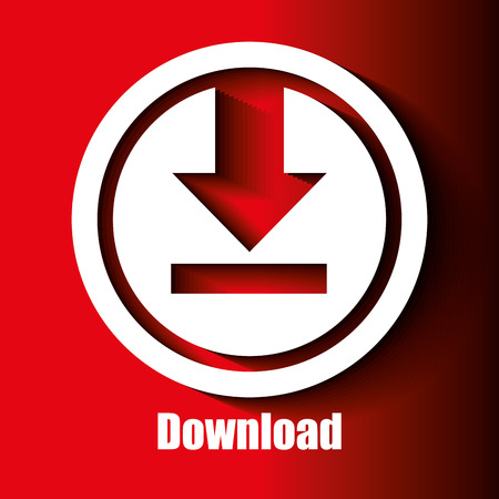 Download icon button design, vector illustration graphic eps10の写真素材
