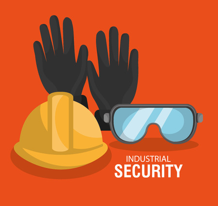 Industrial security equipment graphic design, vector illustrationのイラスト素材