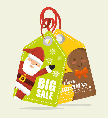 Merry christmas shopping season design, vector illustration graphicのイラスト素材