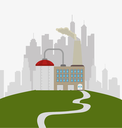 Factories and industries graphic design, vector illustration eps10のイラスト素材