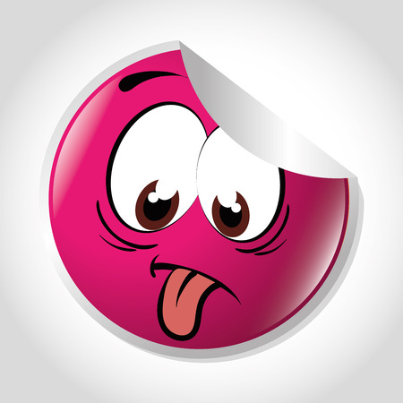 Cartoon emoticon graphic design, vector illustration eps10のイラスト素材