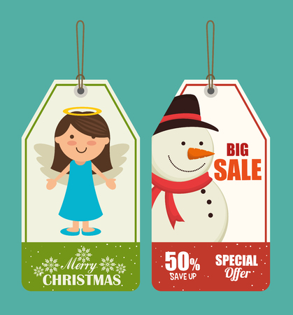 Merry christmas colorful card design, vector illustration eps 10のイラスト素材
