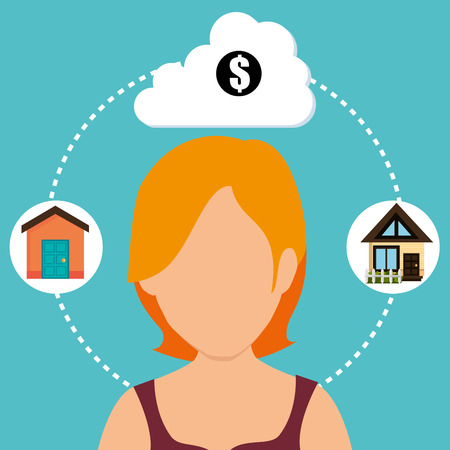 Real estate business and profits, vector illustration graphicのイラスト素材